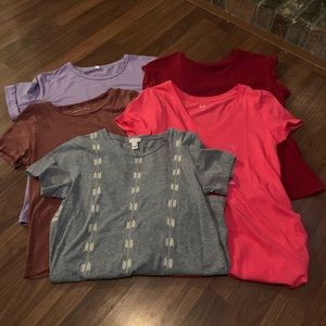Lot of 5 short sleeve shirts various brands